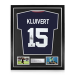 Patrick Kluivert Signed Framed Ajax Amsterdam Home Shirt w/ BAS Beckett Authentication