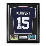 Patrick Kluivert Signed Framed Ajax Amsterdam Home Shirt w/ BAS Beckett Authentication