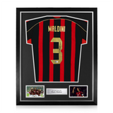Paolo Maldini Signed Framed AC Milan Home Shirt w/ BAS Beckett Authentication