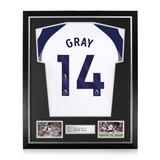 Archie Gray Signed Framed Tottenham Hotspur 2025/26 Home Shirt