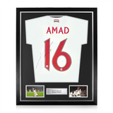 Amad Diallo Signed Framed Manchester United 2024/25 Away Shirt