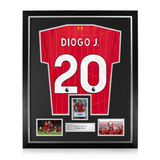 Diogo Jota Signed Framed Display w/ Liverpool 2024/25 Home Shirt
