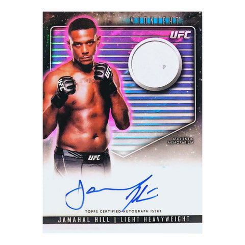 Jamahal Hill Signed Topps UFC Midnight Patch Auto card