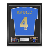 David Luiz Signed Framed 2012/13 Home Shirt