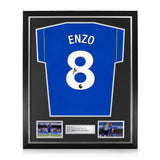 Enzo Fernandez Signed Framed 2026/27 Home Shirt