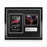 Charles Oliveira Signed Framed UFC Sparring Glove w/ COA