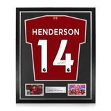 Jordan Henderson Signed Framed 2019/20 Home Shirt