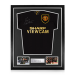Eric Cantona Signed Framed Manchester United 1993-95 Away Shirt