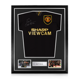 Eric Cantona Signed Framed Manchester United 1993-95 Away Shirt
