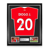 Diogo Jota Signed Framed Liverpool 2020/21 Home Shirt