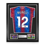 Daniel Muñoz Signed Framed Crystal Palace 2024/25 Home Shirt