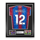 Daniel Muñoz Signed Framed Crystal Palace 2024/25 Home Shirt