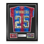 Crystal Palace F.C. Squad Signed Framed 2024/25 Winners 25 Home Shirt