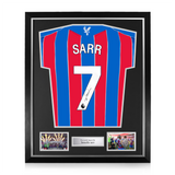 Ismaïla Sarr Signed Framed Crystal Palace 2025/26 Home Shirt