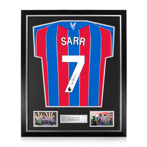 Ismaïla Sarr Signed Framed Crystal Palace 2025/26 Home Shirt