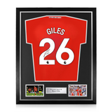 Ryan Giles Signed Framed Luton Town 2024/25 Home Shirt