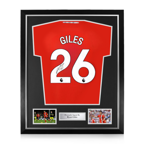 Ryan Giles Signed Framed Luton Town 2024/25 Home Shirt