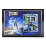 Michael J Fox and Christopher Lloyd Signed Framed Back to the Future Photo display