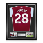 Tomas Soucek Signed Framed West Ham United 2024/25 Home Shirt