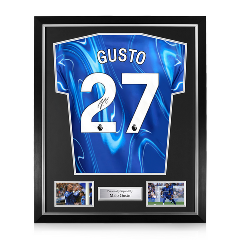 Malo Gusto Signed Framed Chelsea 2024/25 Home Shirt