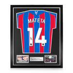 Jean-Philippe Mateta Signed Framed Crystal Palace 2025/26 Home Shirt