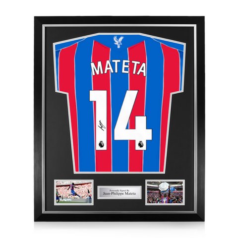 Jean-Philippe Mateta Signed Framed Crystal Palace 2025/26 Home Shirt