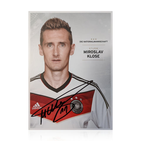 Miroslav Klose Signed 4x6 Germany Clubcard