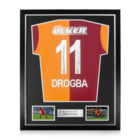 Didier Drogba Signed Framed Galatasaray Match Issued Shirt