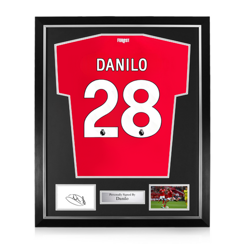 Danilo Signed Framed Display w/ Nottingham Forest 2024/25 Home Shirt