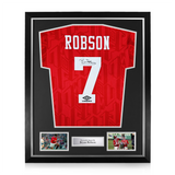 Bryan Robson Signed Framed Manchester United 1992/94 Home Shirt