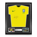 Ronaldo Nazario Signed Framed Brazil Home Shirt
