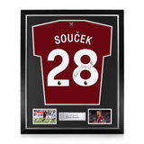 Tomas Soucek Signed Framed West Ham United 2025/26 Home Shirt