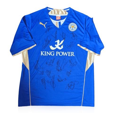 Leicester City F.C. Squad Signed 2013/14 Home Shirt