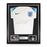 Declan Rice Signed Framed England Home Shirt