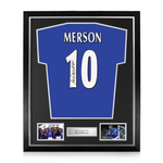 Paul Merson Signed Framed Portsmouth FC Inspired Home Shirt