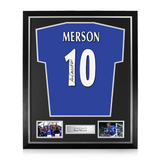 Paul Merson Signed Framed Portsmouth FC Inspired Home Shirt