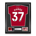 Kobbie Mainoo Signed Framed Manchester United 2025/26 Home Shirt
