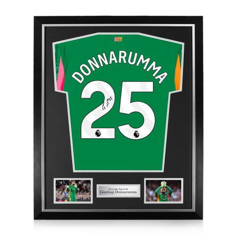 Gianluigi Donnarumma  Signed Framed Manchester City 2025/26 Goalkeeper Shirt