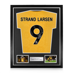 Jørgen Strand Larsen Signed Framed Wolverhampton Wanderers 2025/26 Home Shirt