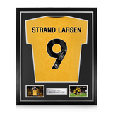 Jørgen Strand Larsen Signed Framed Wolverhampton Wanderers 2025/26 Home Shirt