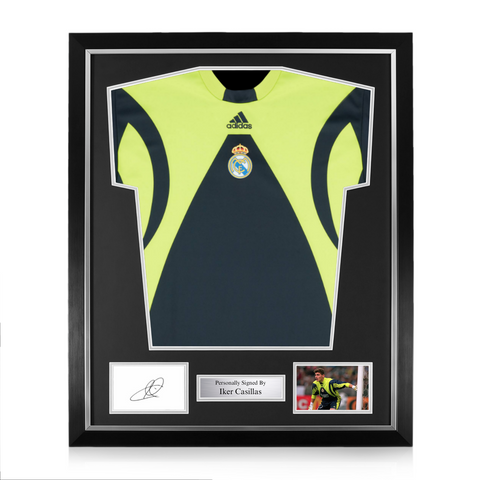 Iker Casillas Signed Framed Display w/ Real Madrid Goalkeeper Shirt