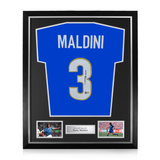 Paolo Maldini Signed Framed Italy Home Shirt w/ BAS Beckett Authentication