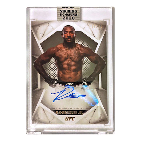 Khalil Rountree Jr. Signed UFC Striking Signatures 2020 Auto card 13/25