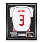 Paolo Maldini Signed Framed AC Milan Away Shirt w/ BAS Beckett Authentication