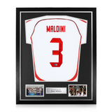 Paolo Maldini Signed Framed AC Milan Away Shirt w/ BAS Beckett Authentication