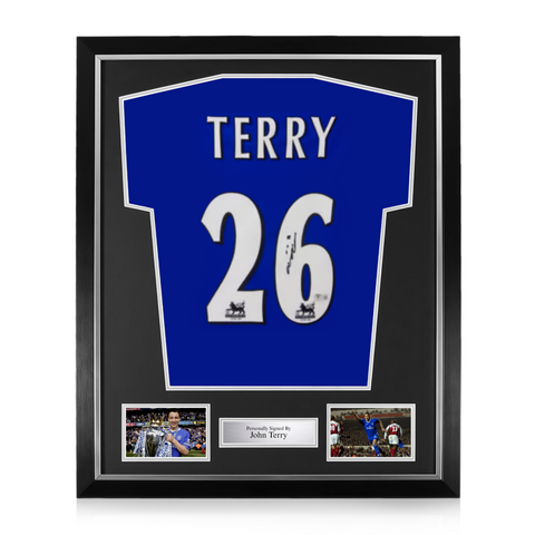John Terry Signed Framed Chelsea FC Home Shirt w/ BAS Beckett Authentication