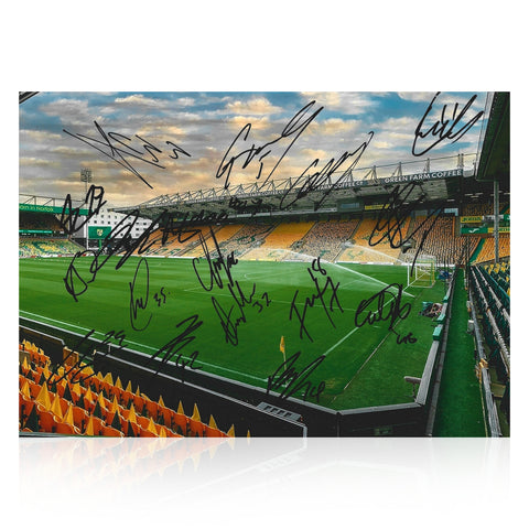 Norwich City 24/25 Squad Signed A4 Photo