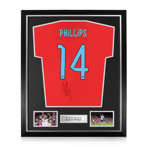 Jersey Phillips 14 England Shirt Kalvin Phillips Signed Framed