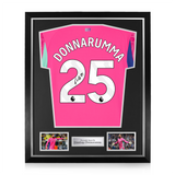 Gianluigi Donnarumma Signed Framed Manchester City 2025/26 Goalkeeper Shirt