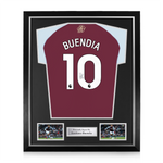 Emi Buendia Signed Framed Aston Villa 2024/25 Home Shirt